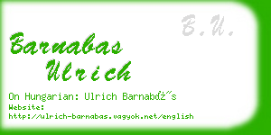 barnabas ulrich business card